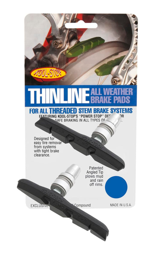 Kool Stop Thinline V Brake Pads, KS-TLTB, Black