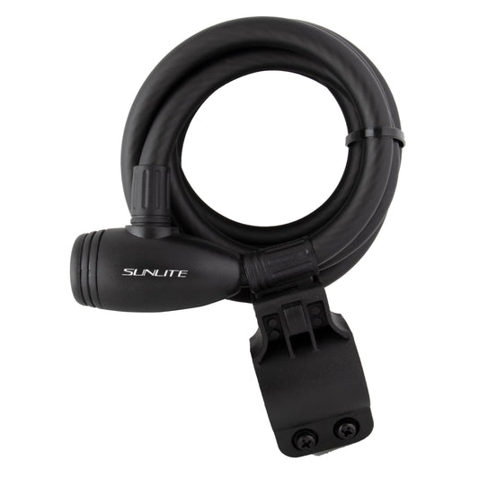 Sunlite Integrated Key Cable Lock w/Bracket, 12mm x 6 ft.