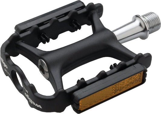 Wellgo M111 CR-MO Spindle Sealed Platform Pedal, 99 x 61 x 18mm, Black
