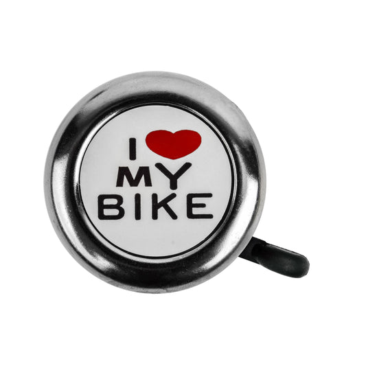 Sunlite "I Love My Bike" Bicycle Bell Chrome