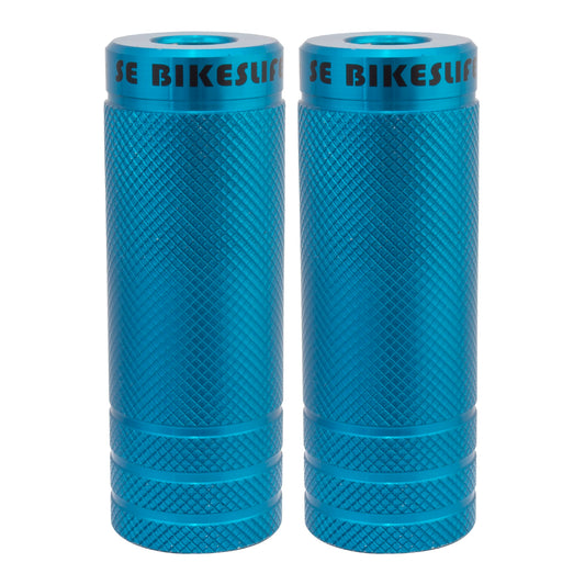 SE BIKES WHEELIE PEGS 98mm BLUE STEEL 35mm DIAMETER