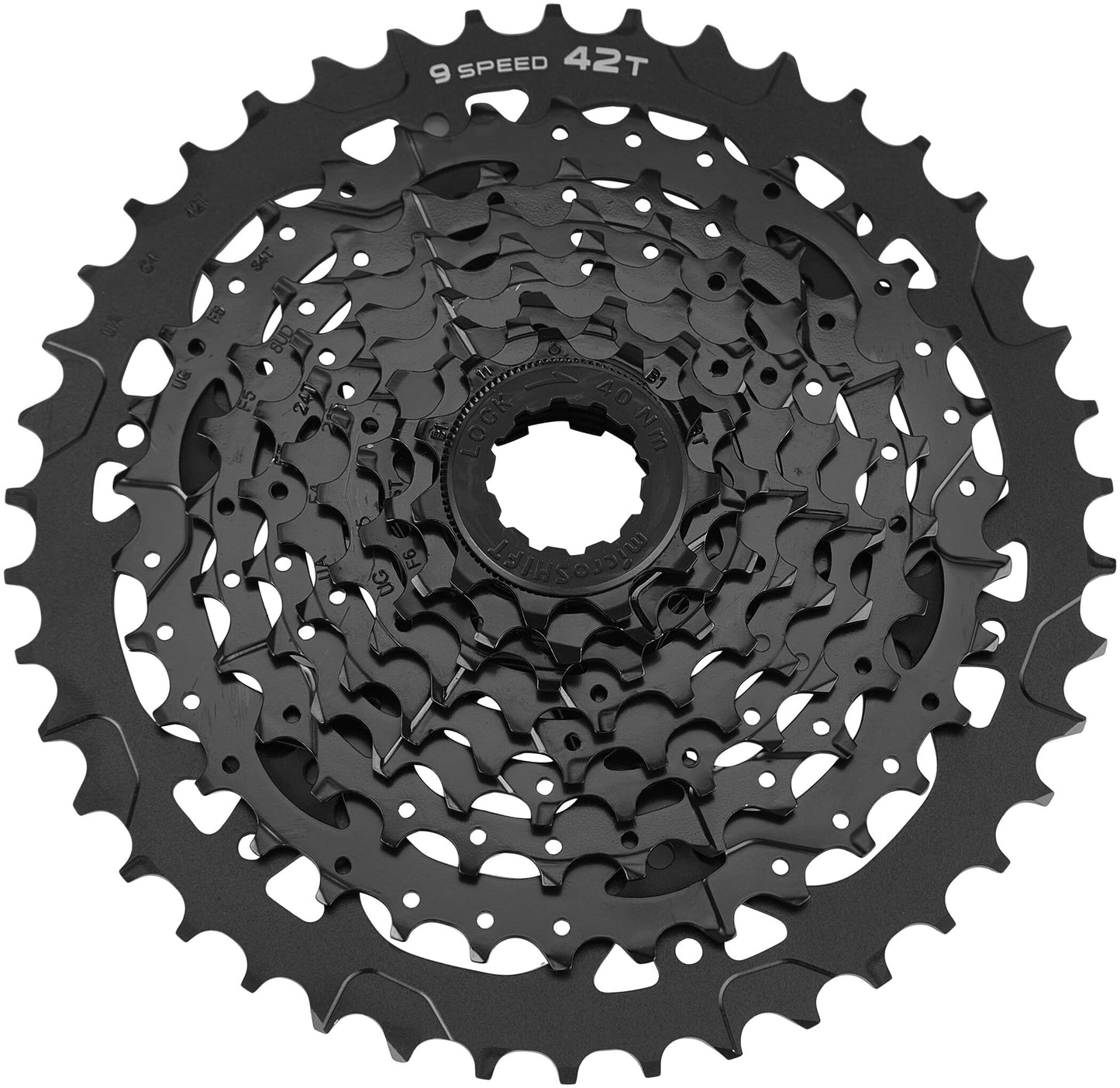microSHIFT ADVENT Cassette - 9 Speed, 11-42t, Black
