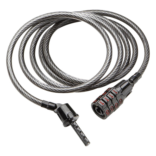 Kryptonite Keeper 512 Combo Bike Lock, 4ft. x 5mm Braided Steel Cable Anti-Theft Security Cable Lock with 4-Digit Combination for Outdoor Equipment, Bicycles, Scooters, Fence, Gate
