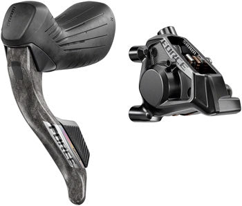 SRAM Force eTap AXS HRD Shift/Brake Lever and Hydraulic Disc Caliper - Left/Front, Flat Mount 20mm Offset, 950mm Hose, Black, E1