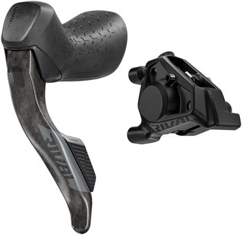 SRAM Rival eTap AXS HRD Shift/Brake Lever and Hydraulic Disc Caliper - Left/Front, Flat Mount 20mm Offset, 950mm Hose, Black, E1